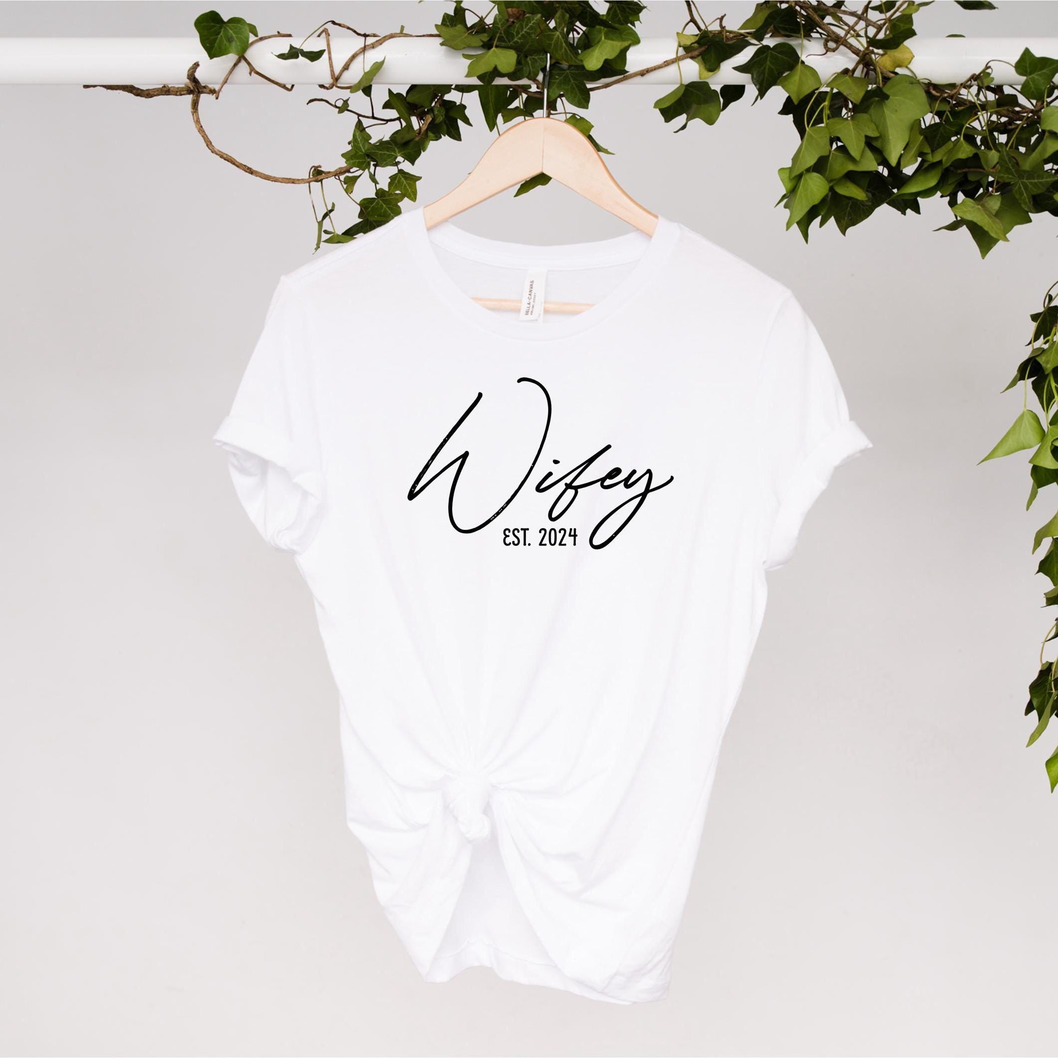 personalised Wifey T-Shirt: Bride Engagement Gift