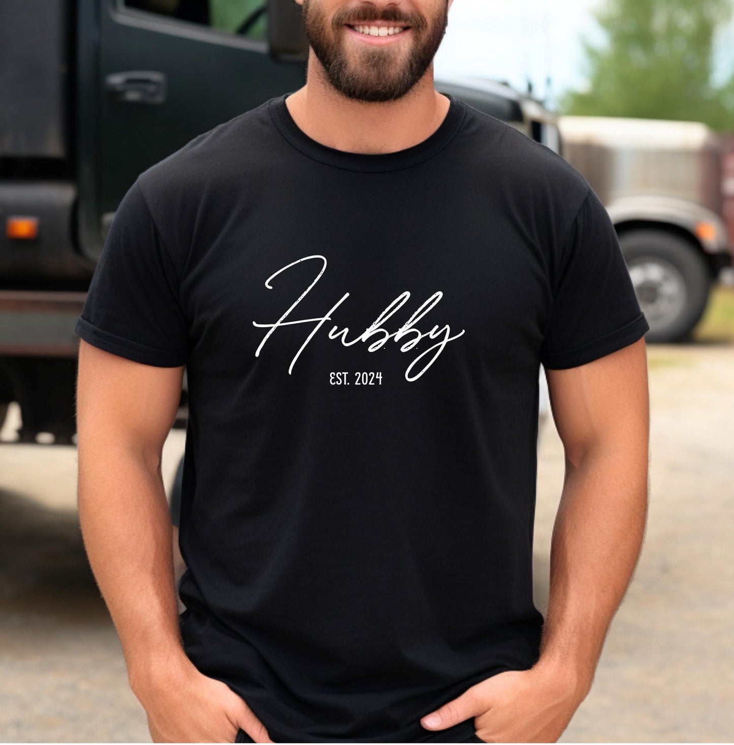 Personalised black Hubby t-shirt