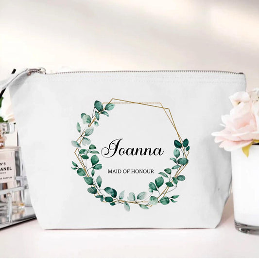Personalised Bridal party make up bag