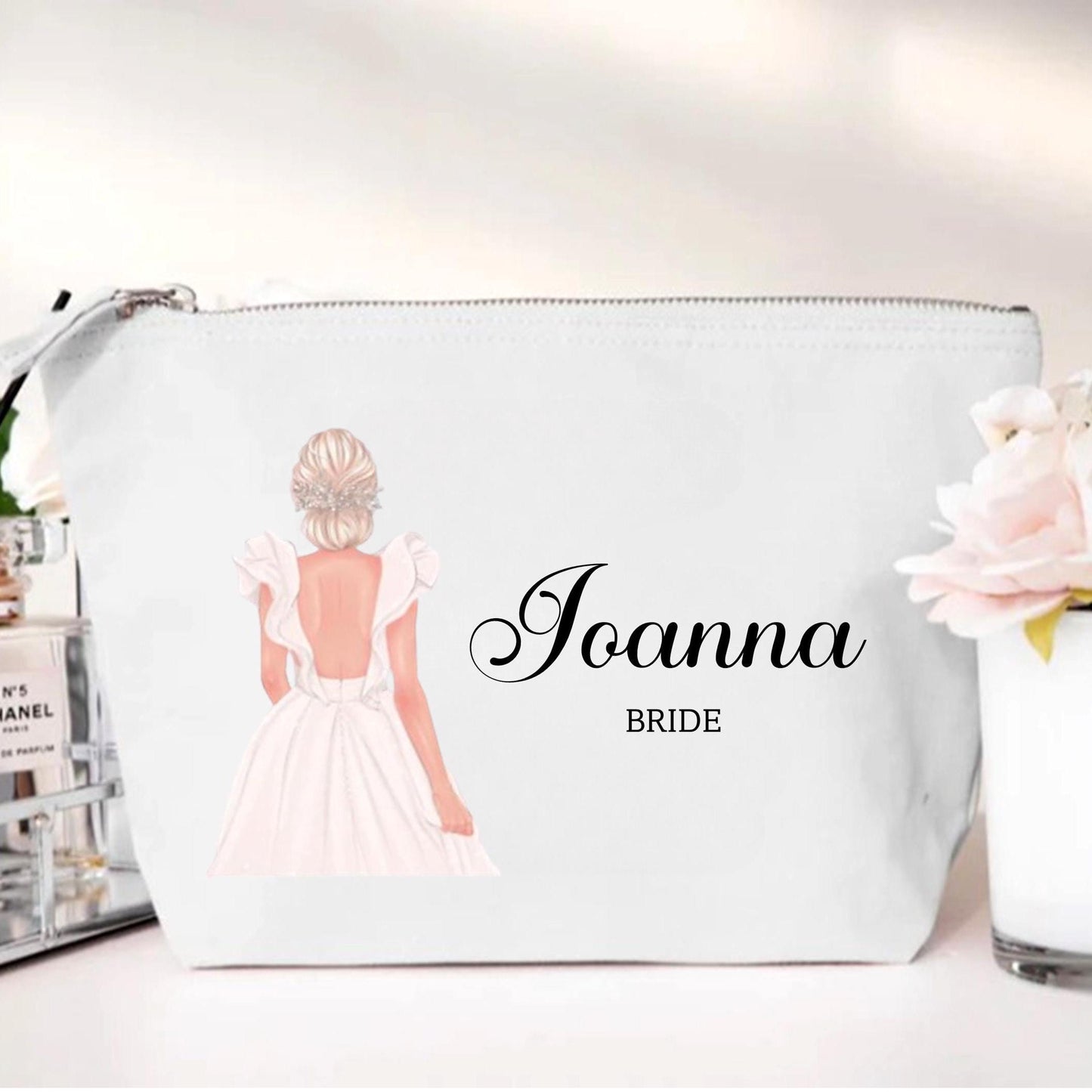 Personalised Bride Makeup Bag