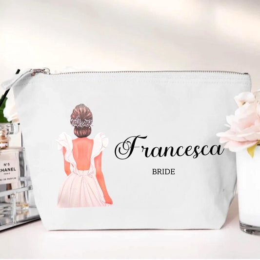 Personalised Bride Makeup Bag