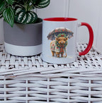 Personalised Christmas Highland cow mug