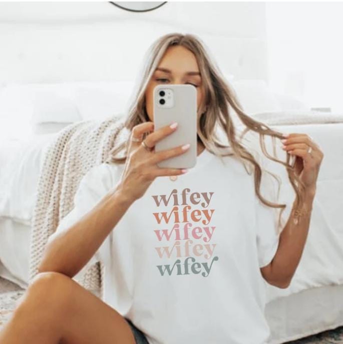 Wifey T-Shirt: Honeymoon Gift, New Wife Shirt