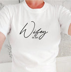 personalised Wifey T-Shirt: Bride Engagement Gift