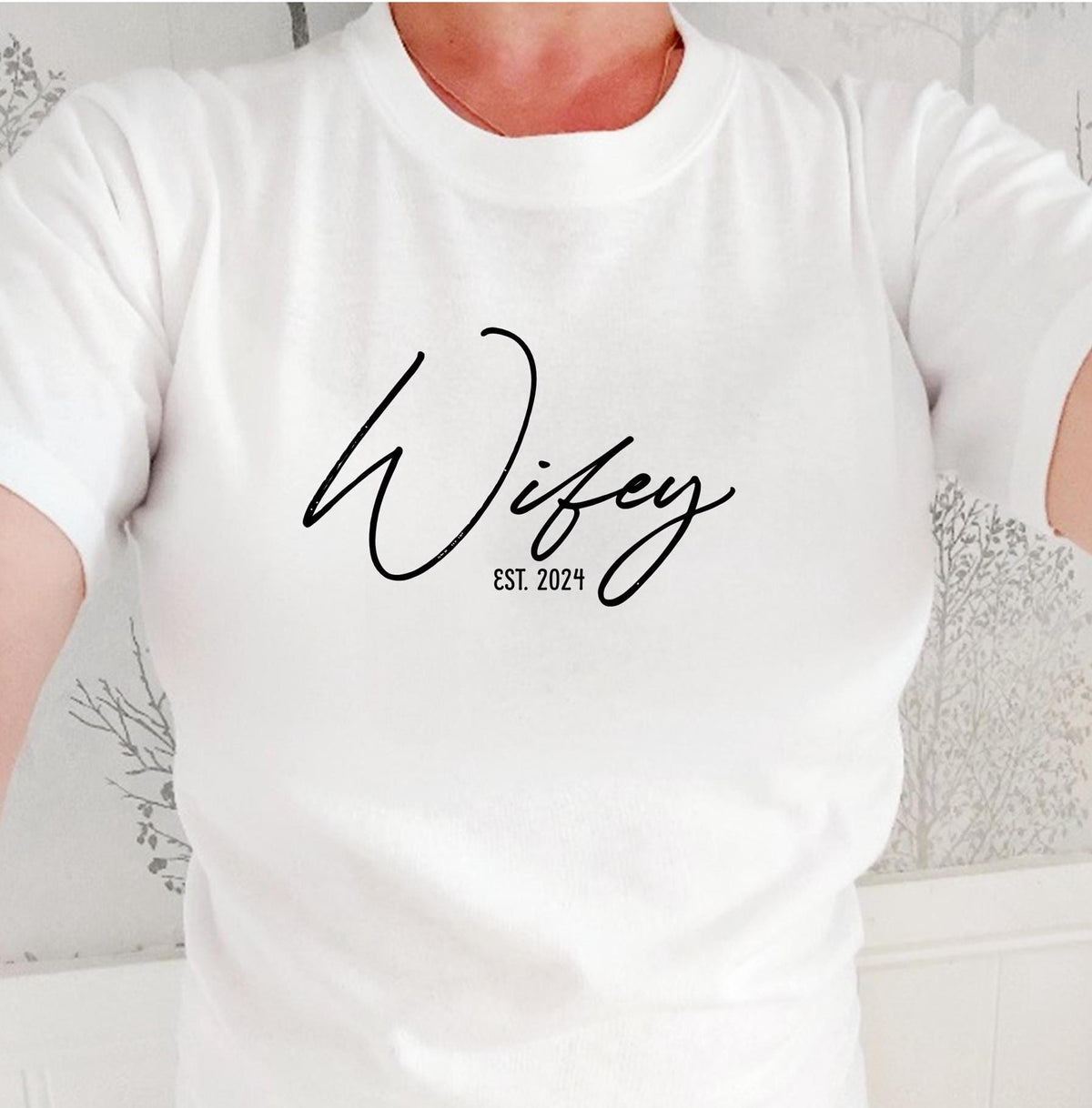 personalised Wifey T-Shirt: Bride Engagement Gift