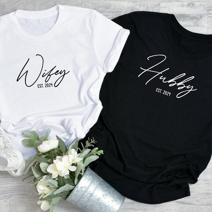 Personalised hubby t-shirt, New groom top, Husband T-Shirt, Personalised honeymoon t-shirt, Personalised Wedding Gifts, Mr & Mrs T-Shirts