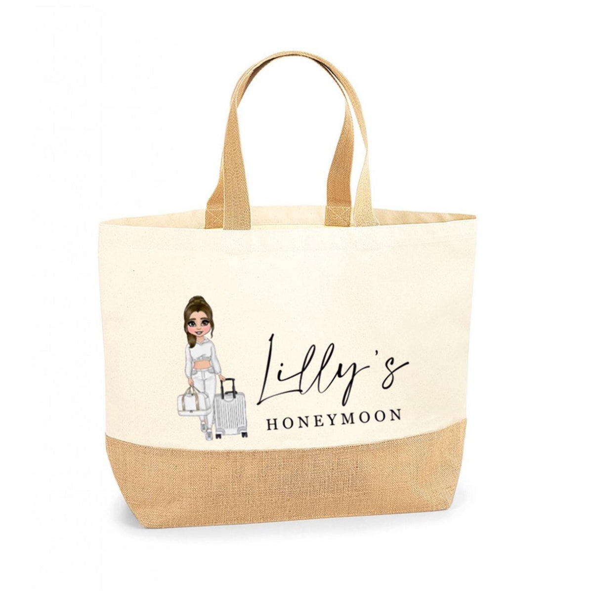 Personalised honeymoon beach bag, tote bag, personalised beach bag, wedding gift for her