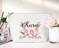 Personalised rose design makeup bag, cosmetic bag, gift for her, gift for Mum, Bridesmaid gift