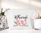 Personalised rose design makeup bag, cosmetic bag, gift for her, gift for Mum, Bridesmaid gift