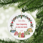Personalised New Home Christmas Ornament: First House Bauble, Couple's Gift
