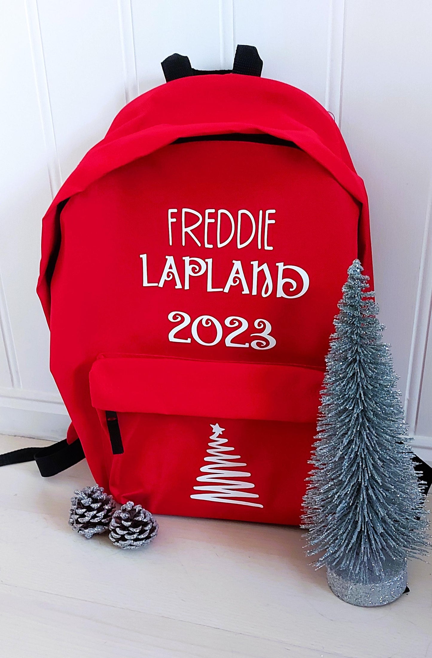 Personalised Lapland Backpack Kids | Christmas Travel Bag | Custom Name Rucksack | Santa Trip Bag | Holiday Backpack | Lapland 2026 Gift