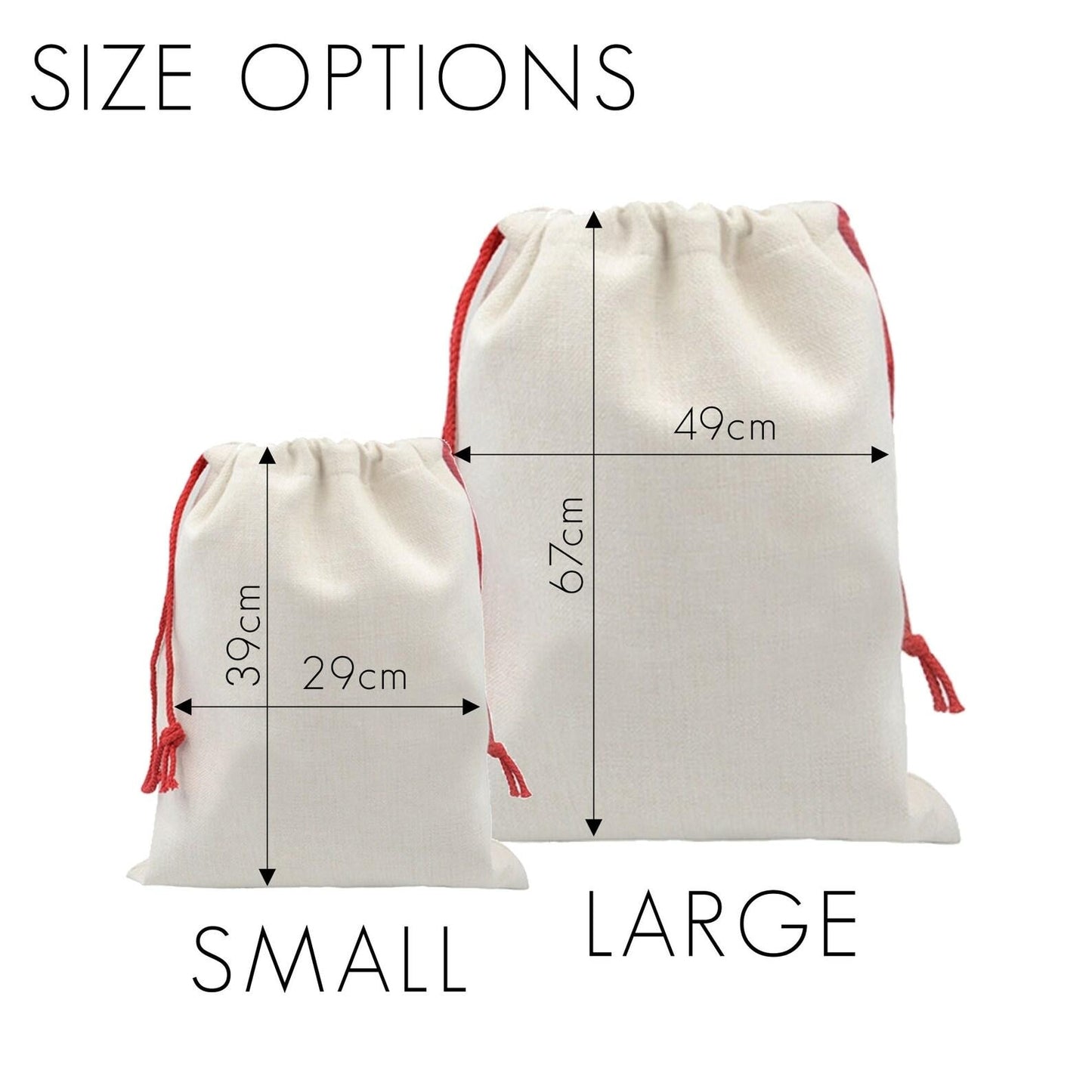 personalised Polar Bear Christmas Sack: Linen Present Bag