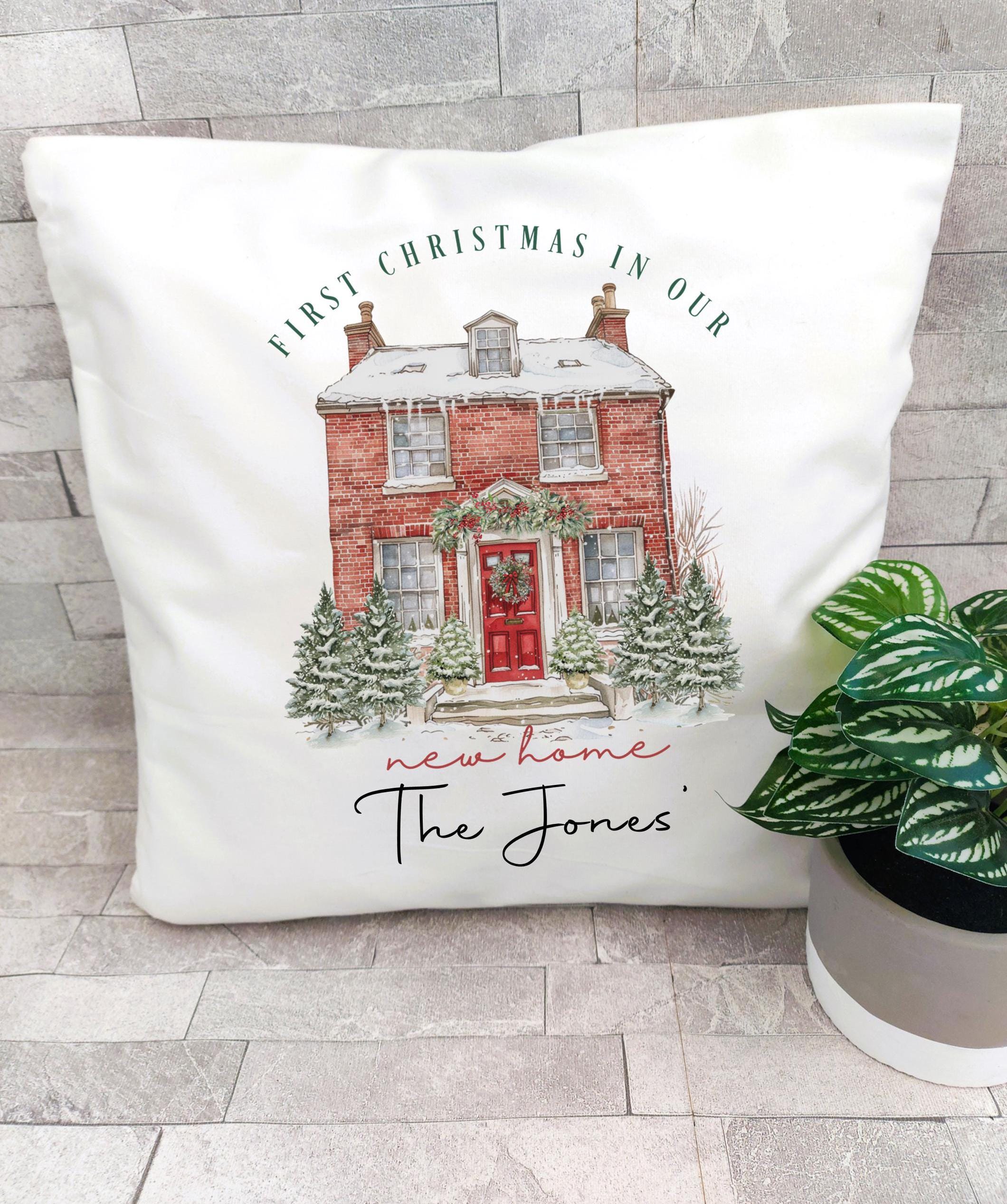 First Christmas in our New home cushion, new home gift for Christmas