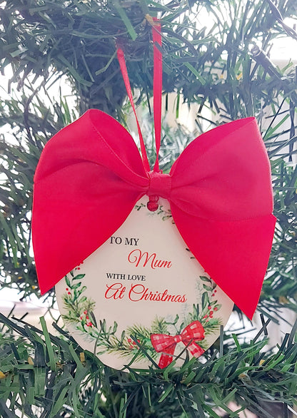 Personalised Christmas Bauble: Keepsake Ornament for Mum