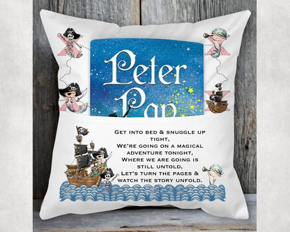 Personalised boy's Pirate Reading Cushion: Boy's Bedroom Decor