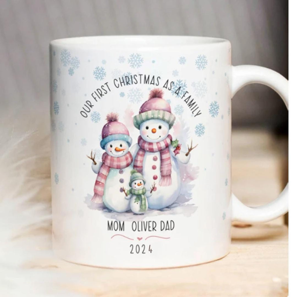Personalised our first Christmas as a family mug