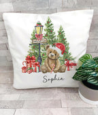 Personalised Christmas Teddy Bear Cushion