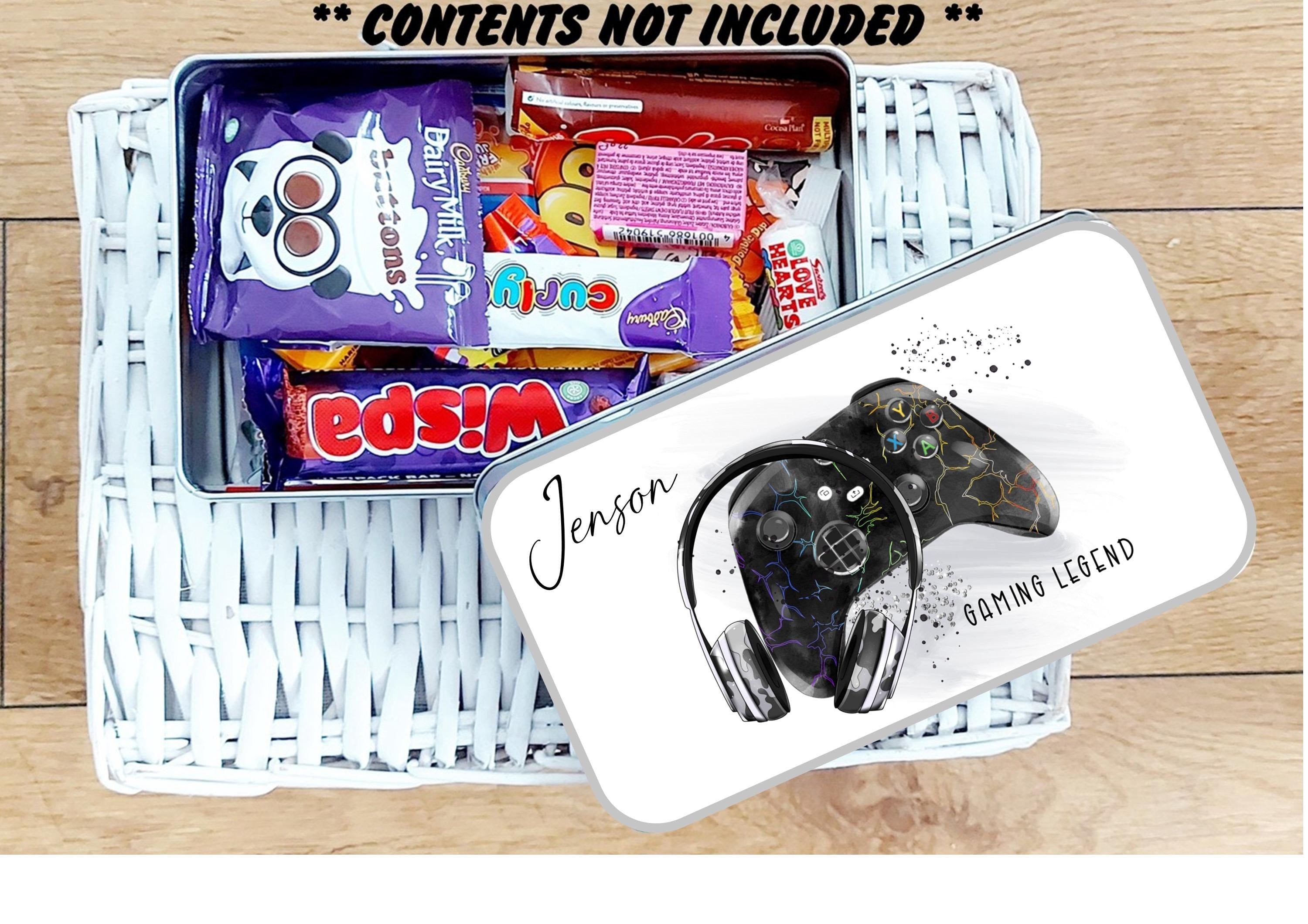 personalised Gamer Sweet Tin: Gaming Legend Treat Storage