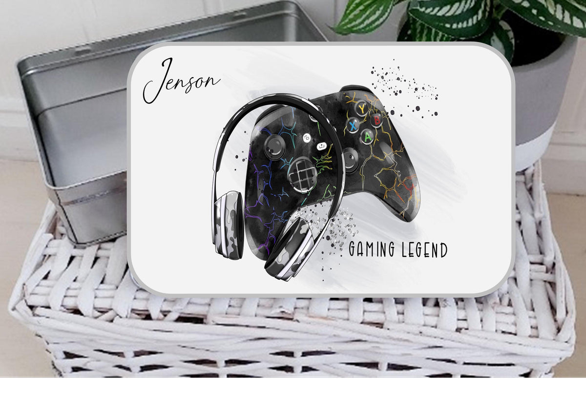 personalised Gamer Sweet Tin: Gaming Legend Treat Storage