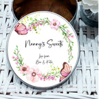 Floral Butterfly Wreath Storage Tin: Gift for Grandma