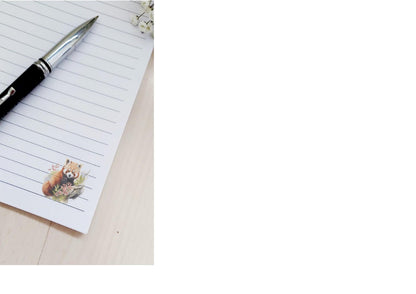 Personalised Red Panda Notebook: Watercolour A5 Journal