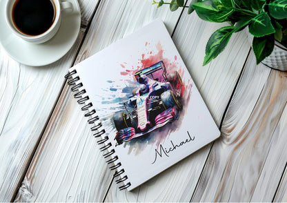 personalised F1 Racing Car Notebook: Formula 1 Gift