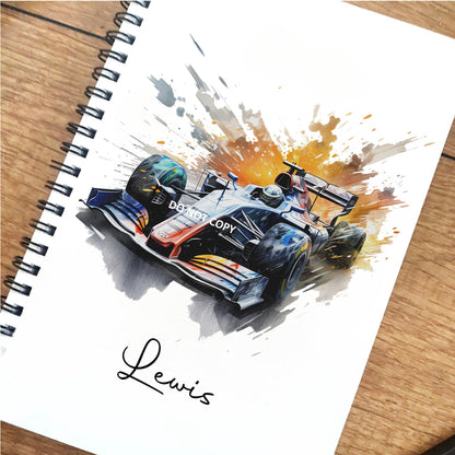 personalised F1 Racing Car Notebook: Formula 1 Gift