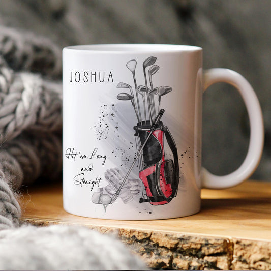 Personalised golf mug - gift for golf fan