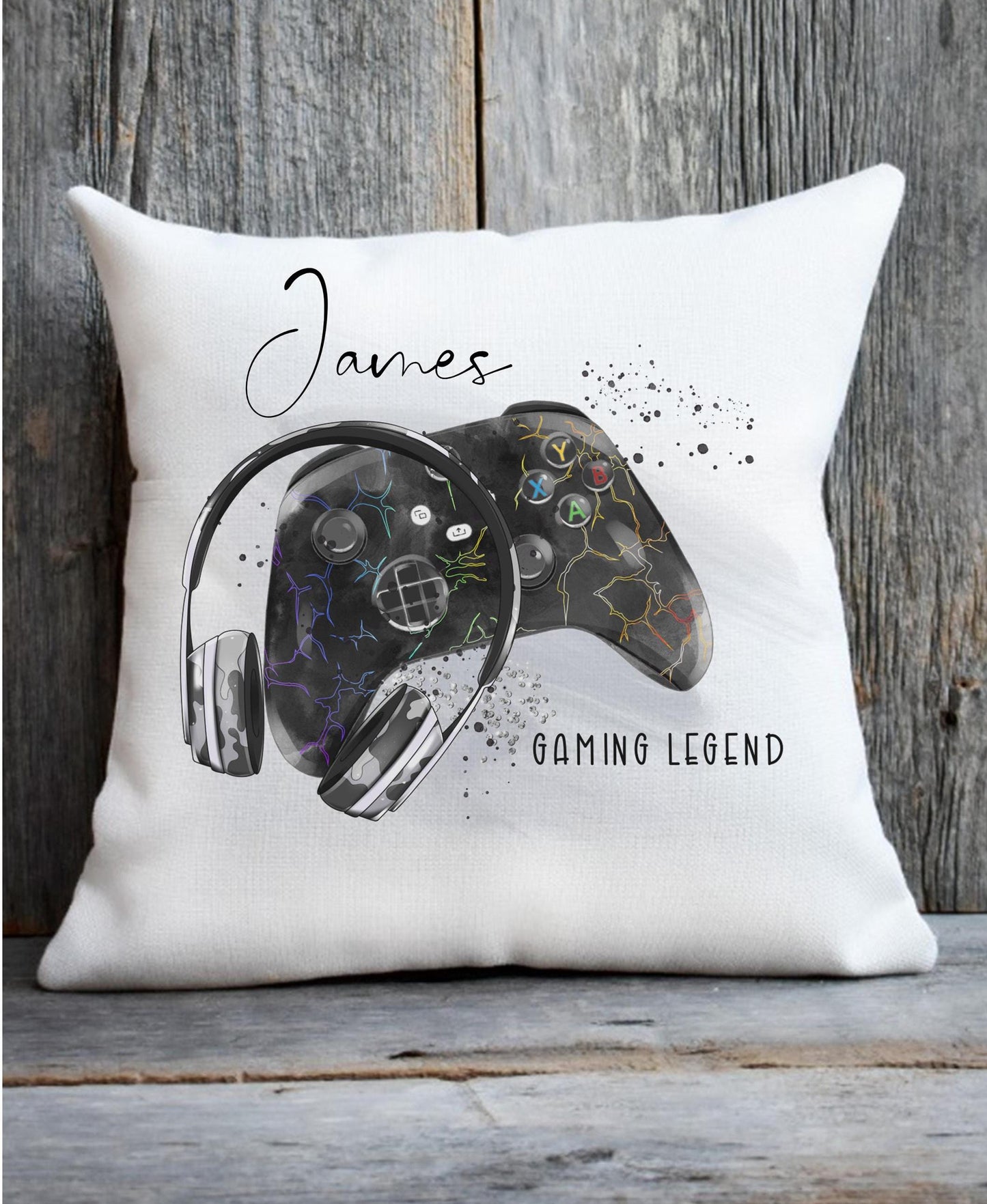 Personalised gamer cushion, XBox style Gaming Legend cushion, gift for him, gift for a teen, gaming gift