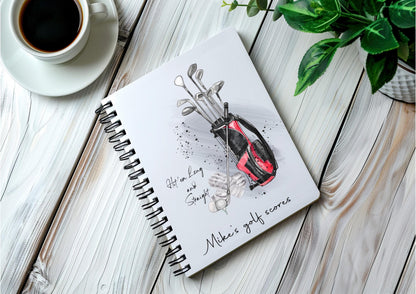 Personalised Golf Notebook: Golf Bag Design, Gift for Golfer