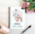 personalised Ballerina Notebook: Handmade A5 Dance Gift