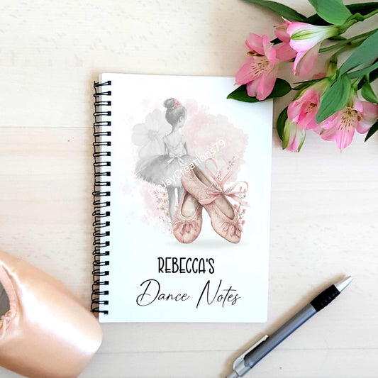 Personalised A5 ballerina notebook