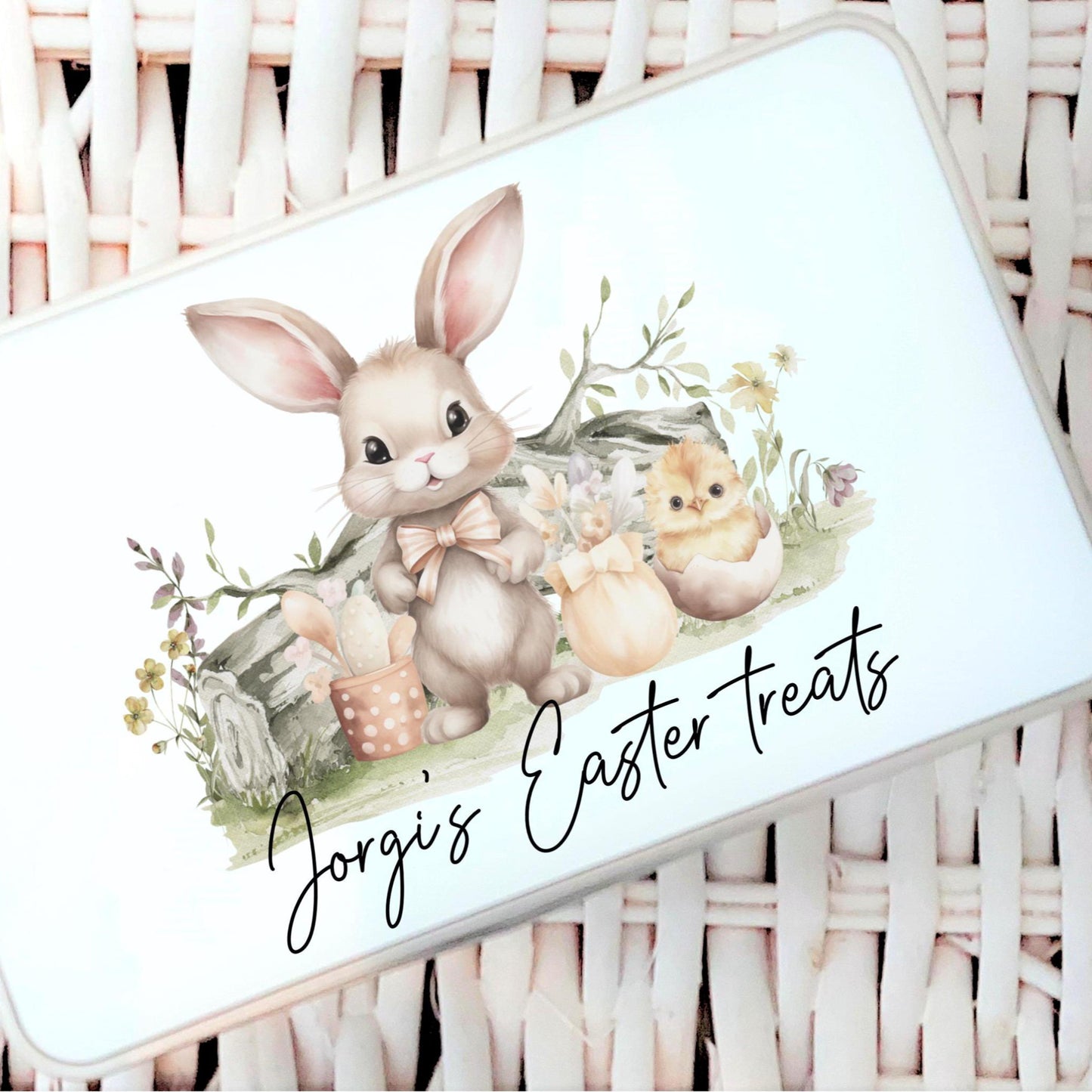 Personalised Easter Bunny sweet tin