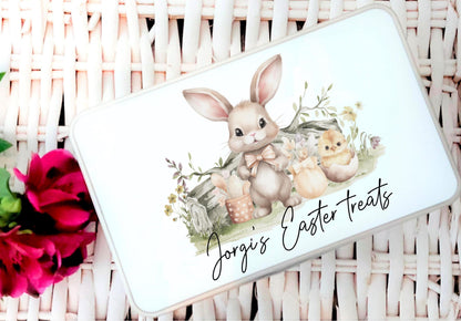 Personalised Easter Bunny Treat Tin: Easter Gift