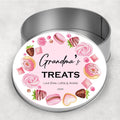 Grandma's Treats Tin: Pink Sweet Treats Storage (15cm)