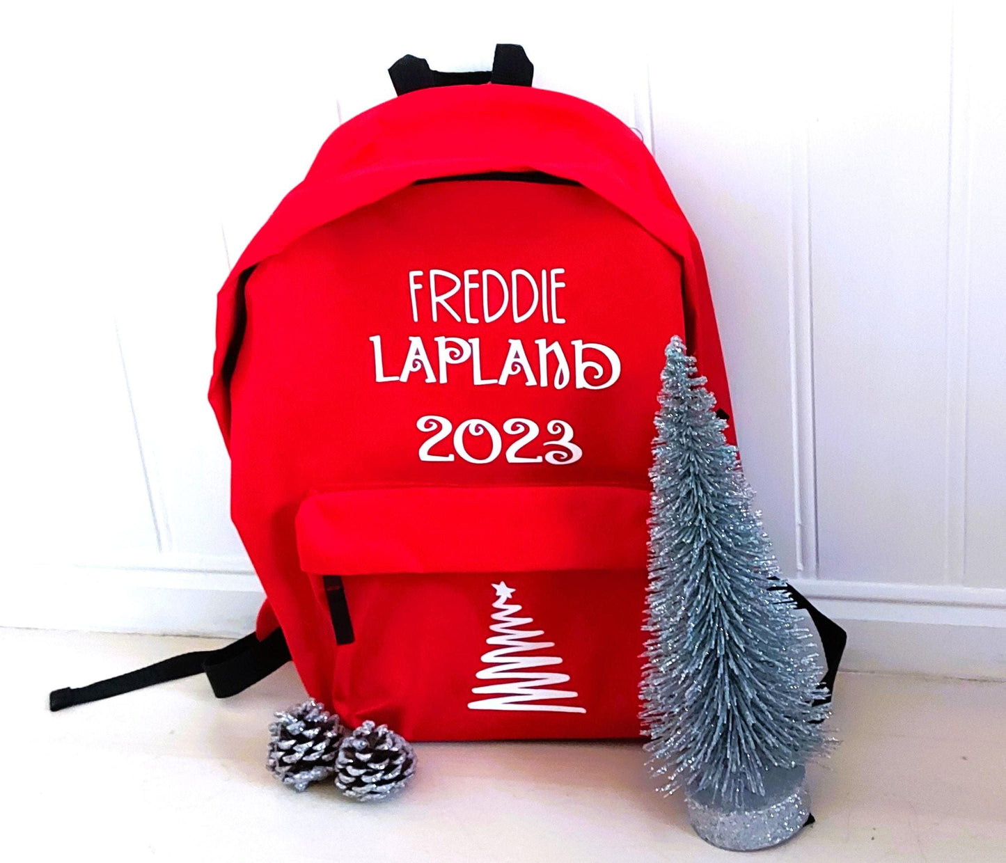 Personalised Lapland Backpack Kids | Christmas Travel Bag | Custom Name Rucksack | Santa Trip Bag | Holiday Backpack | Lapland 2026 Gift