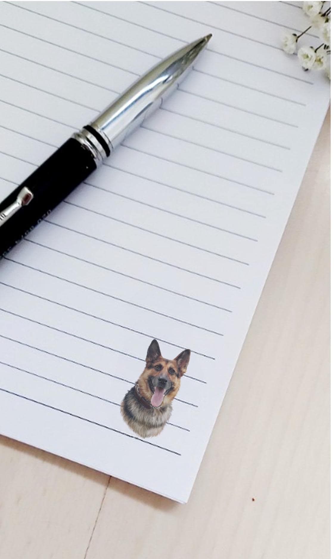 personalised German Shepherd Notebook: Watercolor Dog Lover Gift