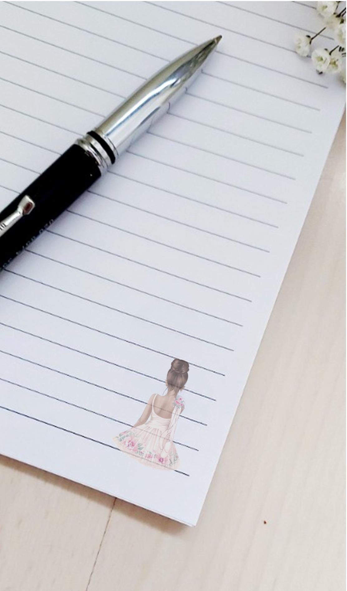 personalised Ballerina Notebook: Watercolor Ballet Gift, A5