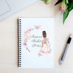 personalised Ballerina Notebook: Watercolor Ballet Gift, A5