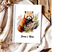 Personalised Red Panda Notebook: Watercolour A5 Journal