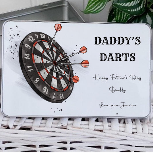 Personalised Darts Storage Tin