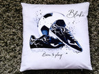 personalised Football Cushion: Polyester Sports Decor, Teen Gift