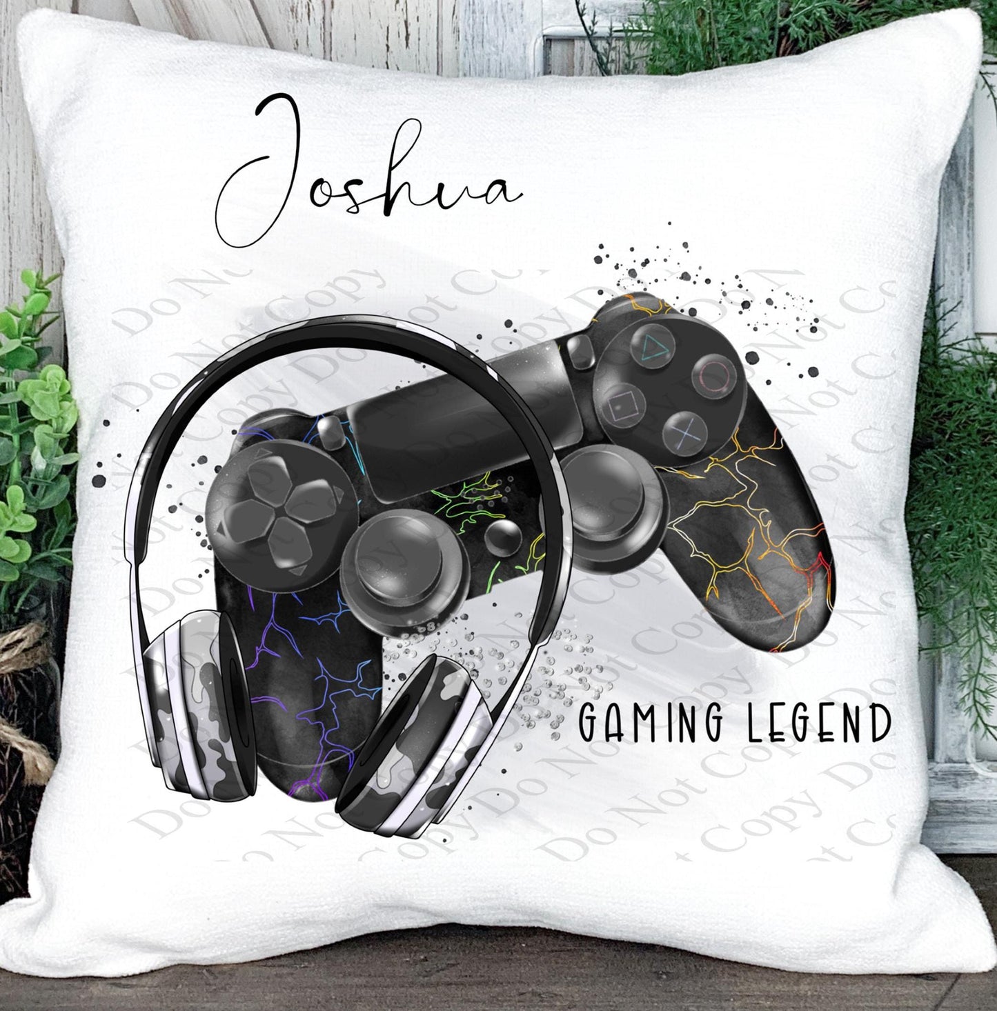 Personalised gamer cushion,  Playstation style Gaming Legend Cushion, gift for him, gift for a teen, gaming gift, boys cushion, gaming decor