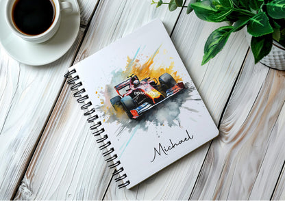 personalised F1 Racing Car Notebook: Formula 1 Gift