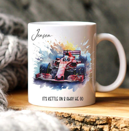 Personalised F1 Racing Mug: Motorsport Fan Gift, Formula 1 mug, gift for F1 fan