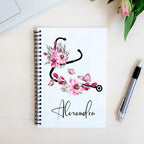 Personalised Floral Stethoscope Notebook: Nurse, Doctor, Midwife Gift