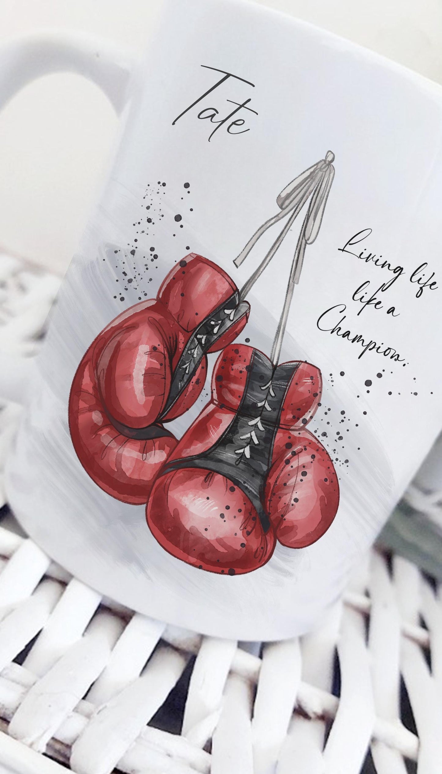 personalised Boxing Glove Mug: Gift for Boxing Fan