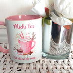 Personalised pink Christmas Hot Chocolate Mu