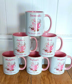 Personalised pink Christmas Hot Chocolate Mu