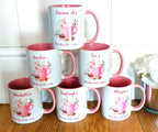 Personalised pink Christmas Hot Chocolate Mu